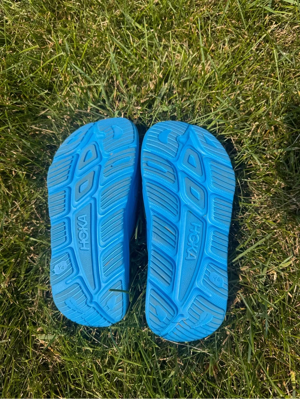 Hoka Kids Blue Recovery Slides Y4
